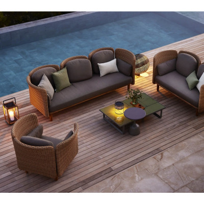 Cane-line - Arch Sofa 3-Sitzer mit niedrigen Arm-/Rückenlehnen Cane-line - Arch Sofa 3-Sitzer mit niedrigen Arm-/Rückenlehnen