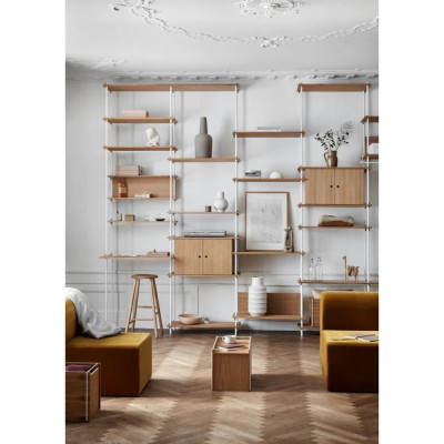 Moebe - Shelving System 235x237x52.5 cm Smoked-Oak/Black Moebe - Shelving System 235x237x52.5 cm Smoked-Oak/Black
