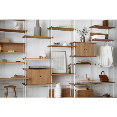 Moebe - Shelving System 235x237x52.5 cm Smoked-Oak/Black Moebe - Shelving System 235x237x52.5 cm Smoked-Oak/Black
