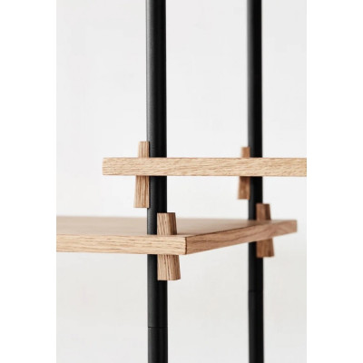 Moebe - Shelving System 235x237x52.5 cm Smoked-Oak/Black Moebe - Shelving System 235x237x52.5 cm Smoked-Oak/Black