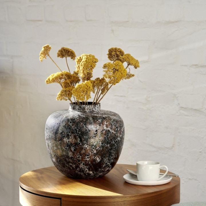 Lambert - Paoma Vase Schwarz-Weiß-Kupfer Lambert - Paoma Vase Schwarz-Weiß-Kupfer