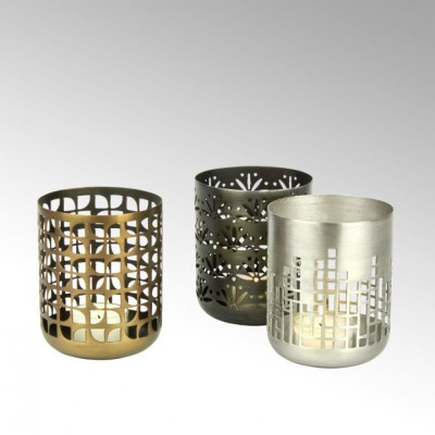 Lambert - Varosi Windlicht Eisen Patiniert Matt Nickel Lambert - Varosi Windlicht Eisen Patiniert Matt Nickel