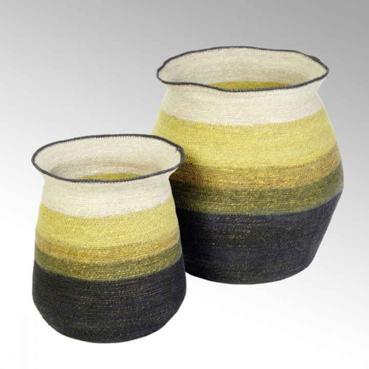 Lambert - Ghana Korb (2er Set) Natur/Senf/Schwarz Lambert - Ghana Korb (2er Set) Natur/Senf/Schwarz