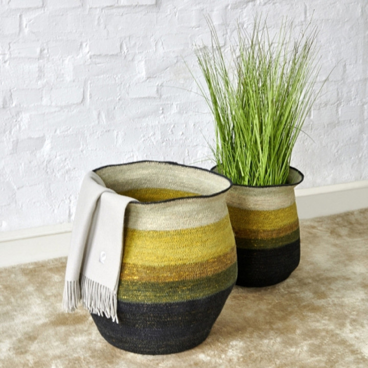 Lambert - Ghana Korb (2er Set) Natur/Senf/Schwarz Lambert - Ghana Korb (2er Set) Natur/Senf/Schwarz